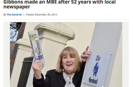 Long-serving Sentinel court reporter among three journalists honoured with MBEs